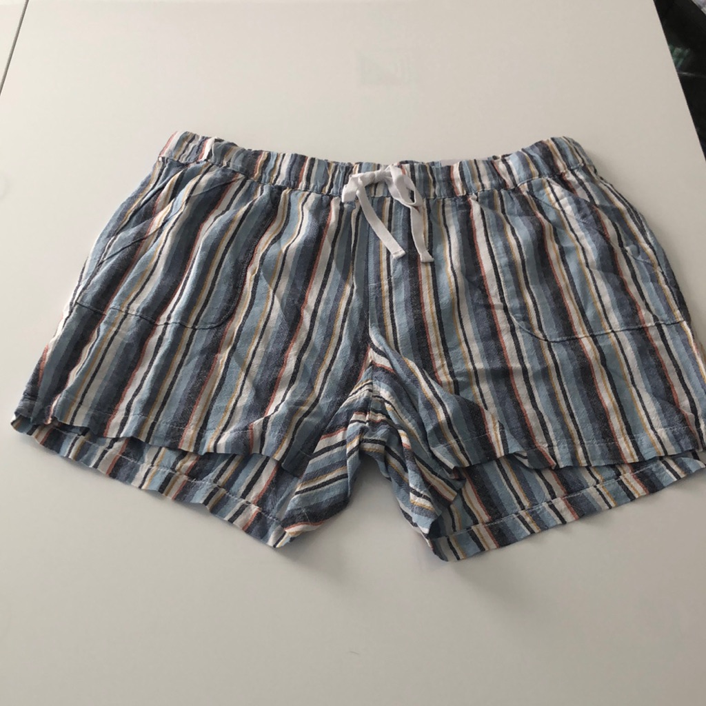 Lane Bryant Blue Striped Shorts Brand New